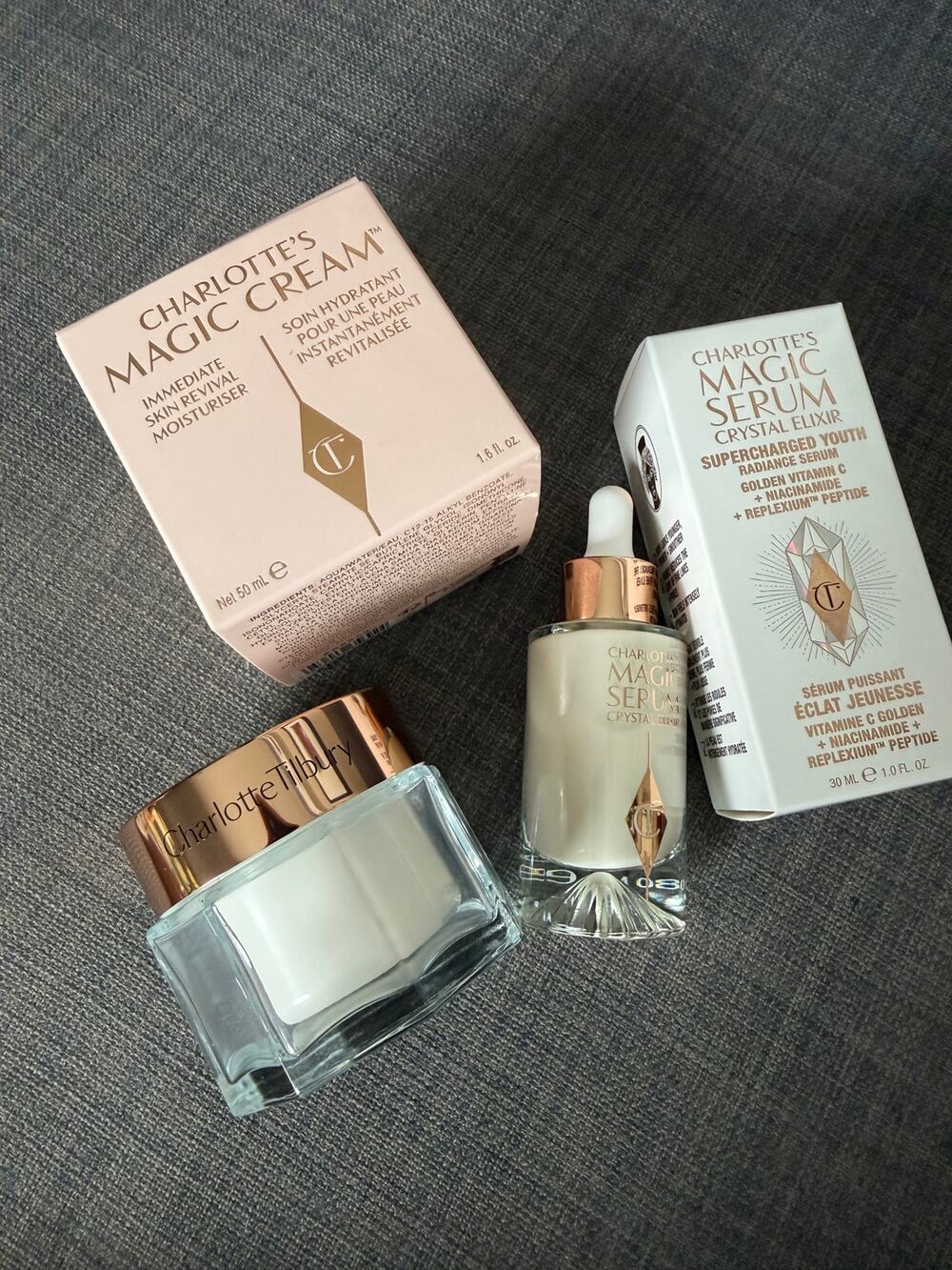 New Charlotte Tilbury Magic Cream 50ml + Magic Serum 30ml Skincare Set